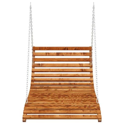 Gyngeseng 115x147x46 cm massivt bøjet træ med teakfinish
