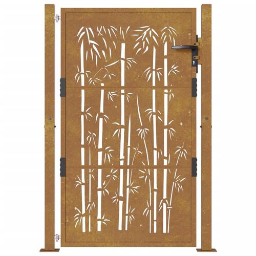 Havelåge 105x155 cm cortenstål bambusdesign