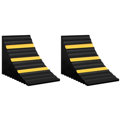 Stopklods til parkering 2 stk. 29x16x19 cm gummi