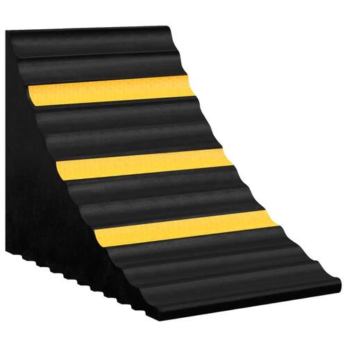 Stopklods til parkering 2 stk. 29x16x19 cm gummi