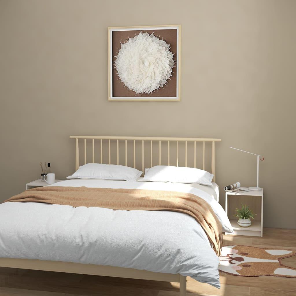 Sengeskabe 2 stk. 35,5x33,5x41,5 cm massivt fyrretræ hvid