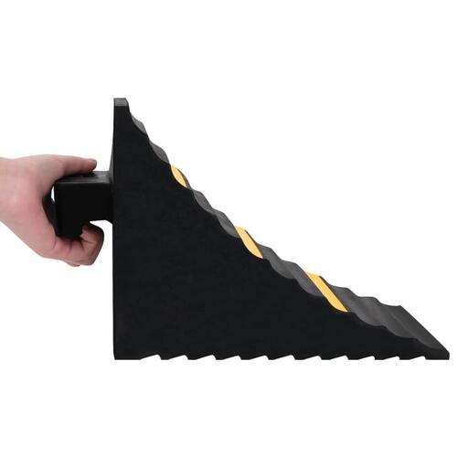 Stopklods til parkering 2 stk. 29x16x19 cm gummi