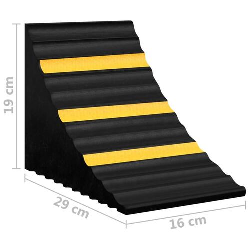 Stopklods til parkering 2 stk. 29x16x19 cm gummi