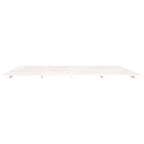Sengeramme 180x200 cm massivt fyrretræ hvid