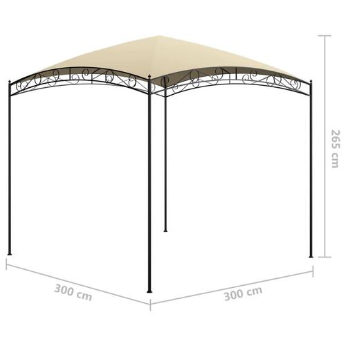 Pavillon 3x3x2,65 m 180 g/m² cremefarvet