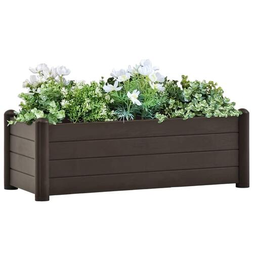 Højbed 100x43x35 cm PP mokkafarvet