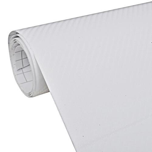 Bilfilm i Kulfiber Vinyl 3D Hvid 152 x 200 cm