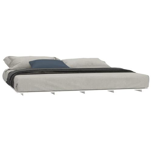 Sengeramme 160x200 cm massivt fyrretræ hvid
