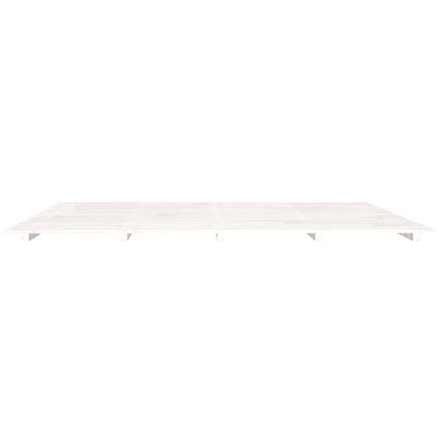 Sengeramme 160x200 cm massivt fyrretræ hvid