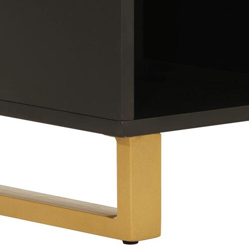 Skænk 80x33,5x75 cm massivt mangotræ brun og sort