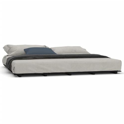 Sengeramme 180x200 cm massivt fyrretræ sort