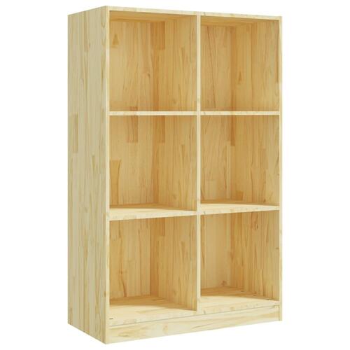 Bogreol 70x33x110 cm massivt fyrretræ