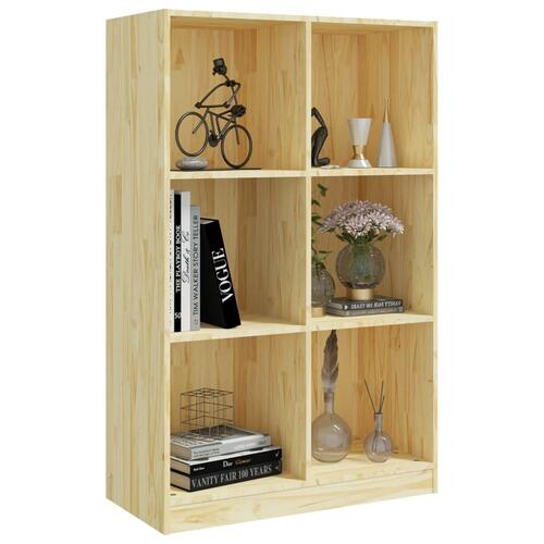 Bogreol 70x33x110 cm massivt fyrretræ