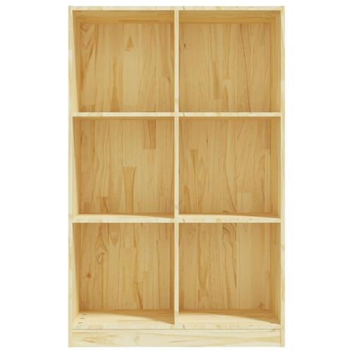 Bogreol 70x33x110 cm massivt fyrretræ