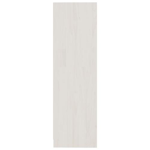 Bogreol 70x33x110 cm massivt fyrretræ hvid