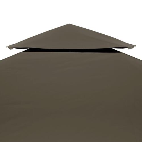 Pavillontopdække i 2 lag 3x3 m 310 g/m² gråbrun