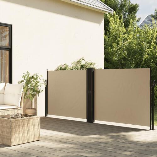 Sidemarkise 120x1000 cm sammenrullelig beige