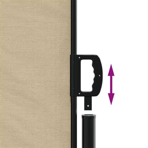 Sidemarkise 120x1000 cm sammenrullelig beige