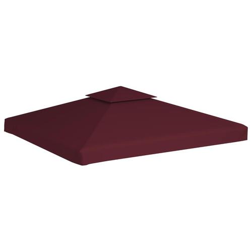 Pavillontopdække i 2 lag 3x3 m 310 g/m² bordeauxfarvet