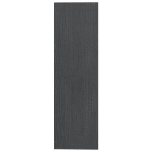 Bogreol 70x33x110 cm massivt fyrretræ grå