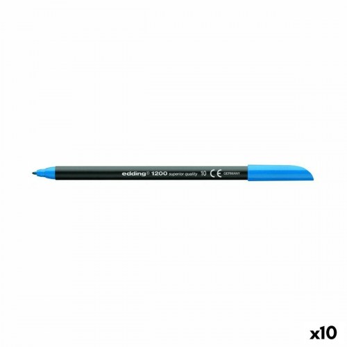 Edding 1200 fineliner - Metallic blå, 10 stk.