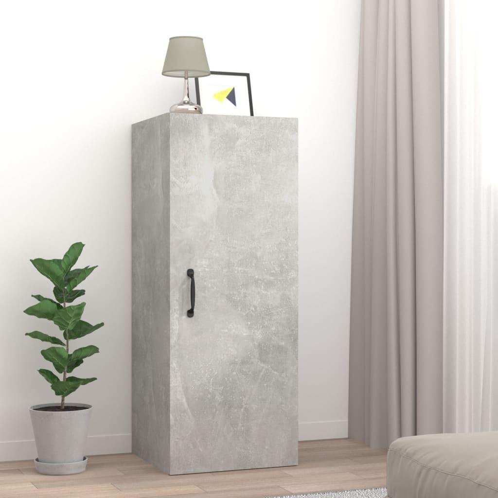 Vægskab 34,5x34x90 cm konstrueret træ betongrå