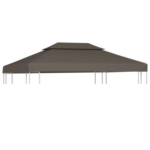 Pavillontopdække i 2 lag 310 g/m² 4 x 3 m gråbrun