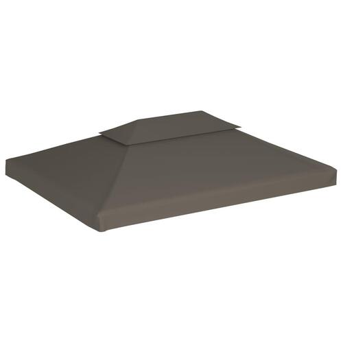 Pavillontopdække i 2 lag 310 g/m² 4 x 3 m gråbrun
