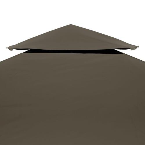 Pavillontopdække i 2 lag 310 g/m² 4 x 3 m gråbrun