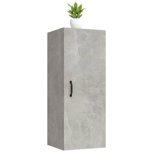 Vægskab 34,5x34x90 cm konstrueret træ betongrå