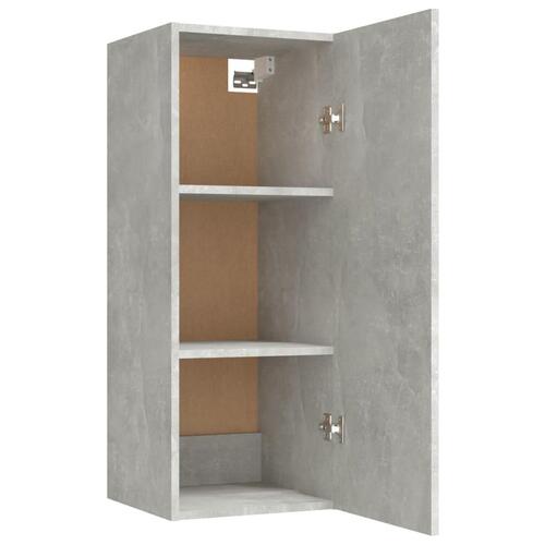 Vægskab 34,5x34x90 cm konstrueret træ betongrå