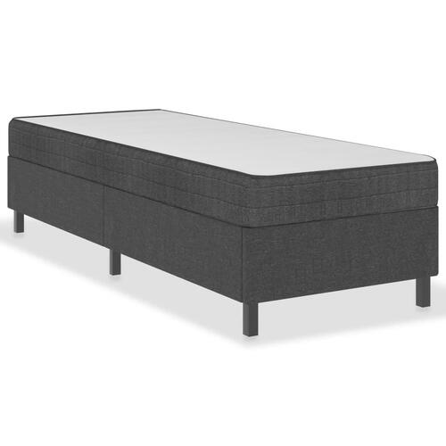 Seng med madras 90x200 cm stof mørkegrå