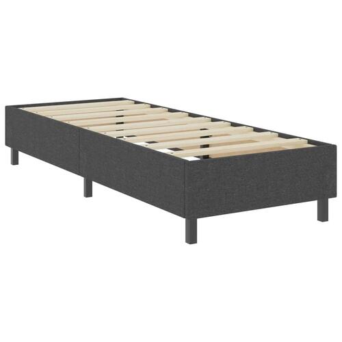 Seng med madras 90x200 cm stof mørkegrå