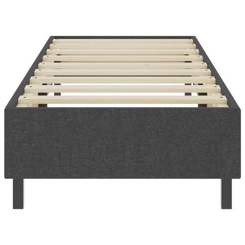 Seng med madras 90x200 cm stof mørkegrå