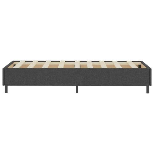 Seng med madras 90x200 cm stof mørkegrå