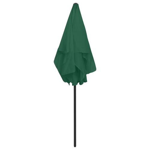 Strandparasol 180x120 cm grøn