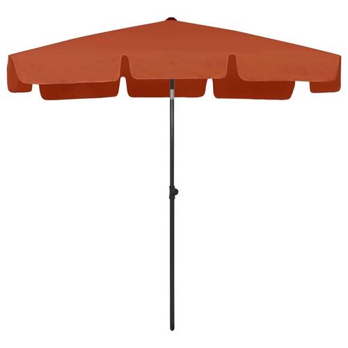 Strandparasol 200x125 cm terrakotta