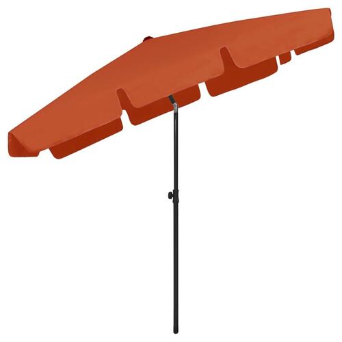 Strandparasol 200x125 cm terrakotta