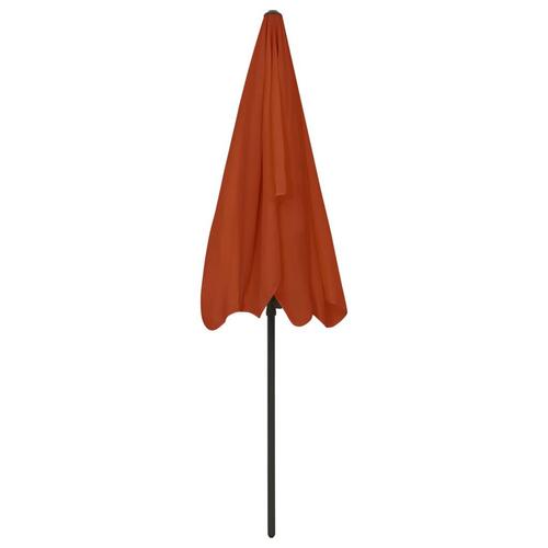 Strandparasol 200x125 cm terrakotta