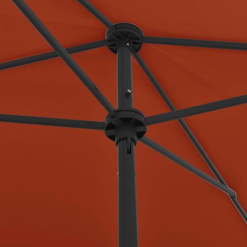 Strandparasol 200x125 cm terrakotta
