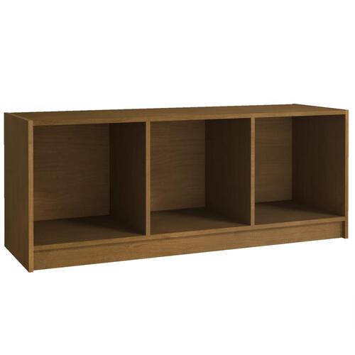 Tv-skab 104x33x41 cm massivt fyrretræ gyldenbrun