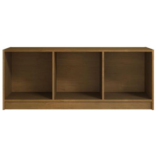 Tv-skab 104x33x41 cm massivt fyrretræ gyldenbrun