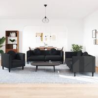 3 personers sofa med puder velour sort