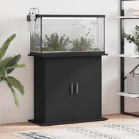 Akvariebord 81x36x73 cm konstrueret træ sort
