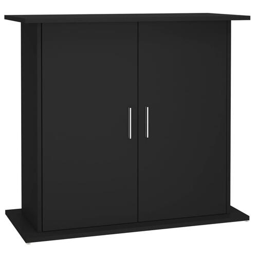Akvariebord 81x36x73 cm konstrueret træ sort