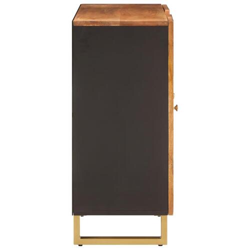 Skænk 90x33,5x75 cm massivt mangotræ brun og sort