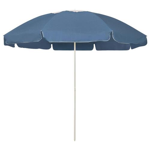 Strandparasol 240 cm blå