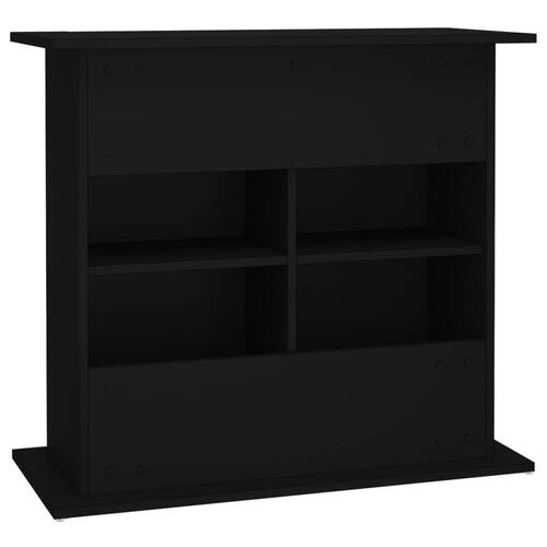 Akvariebord 81x36x73 cm konstrueret træ sort