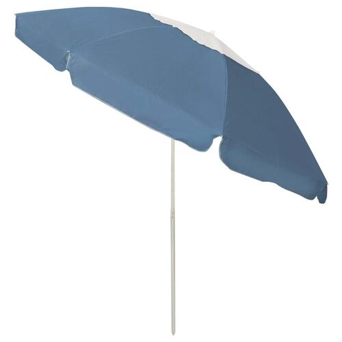 Strandparasol 240 cm blå