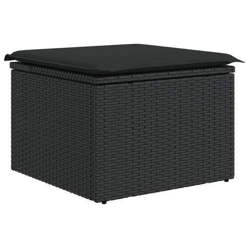 Sofasæt til haven 5 dele med hynder polyrattan sort